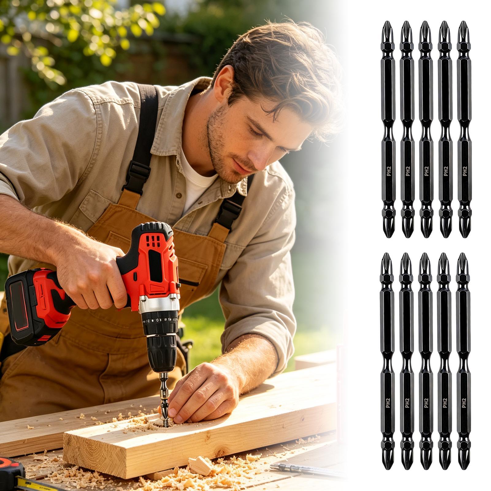Screwdriver Set Precision - Magnetische Bohrer, doppelseitig gefräster magnetischer Schraubendreherkopf,